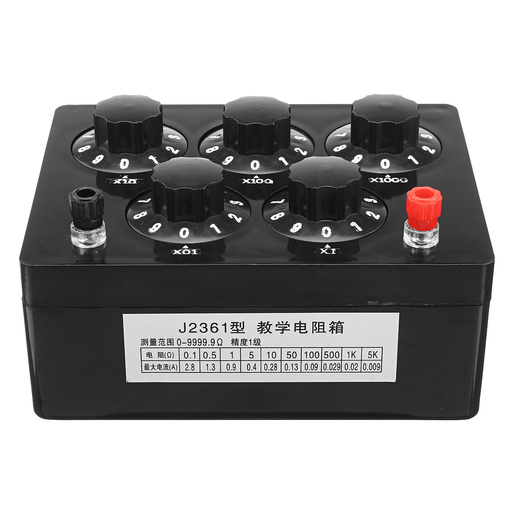 Variable Decade Resistor Resistance Box 0-9999.9 Ohm Electrical Learning Tool for Physical Teachings