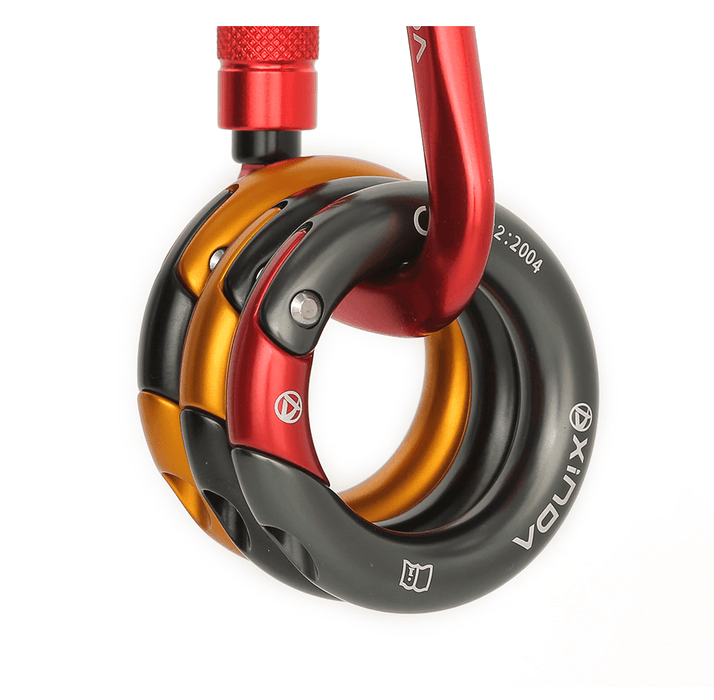 XINDA Outdoor 23KN Openable Connecting Ring 7075 Aluminium Multi Uniform Force Directional Gated Ring for Climbing