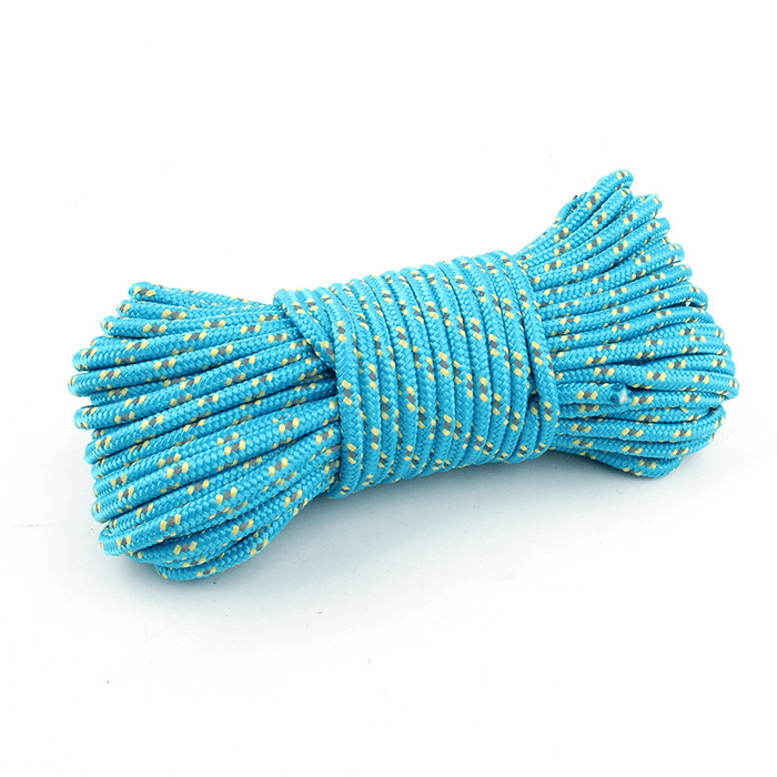 Dacron 20M Camping Tent Rope Light-Reflective High-Strength Outdoor 16 Strands Paracord