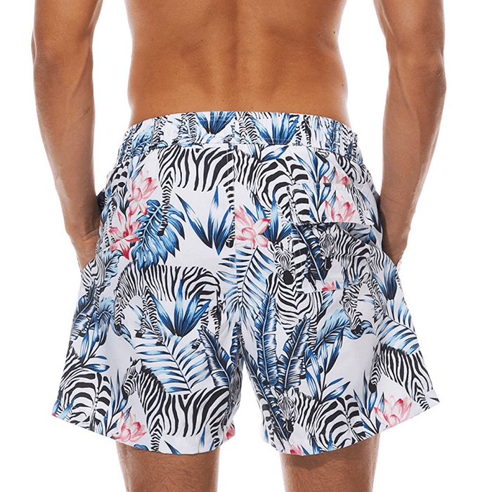 Men'S Casual Quick-Drying Beach Adjustment Belt Shorts Men'S Beach Wear Board Shorts