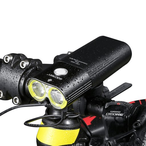 GACIRON 1600 LM Bike Front Headlight Cycling Bicycle Rechargeable Flashlight IPX6 Waterproof 5000Mah Power Bank Bike Accessories