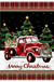 Merry Christmas Decorations Red Truck with Gifts Double Sided Winter Garden Flag