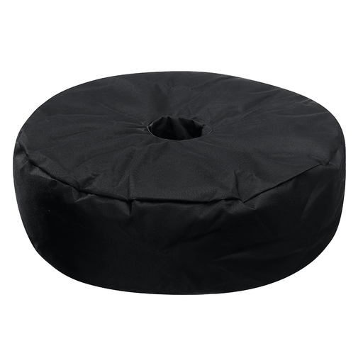 38X15Cm Black Oxford Cloth round Sandbag for Outdoor Tent Support Umbrella Sunshade Base Sandbag