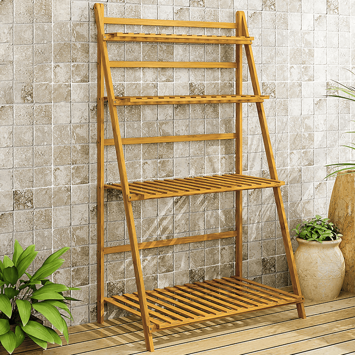 Mumaren NZ001 Multilayer Garden Storage Shelf Waterproof Antifouling with Safety Back Barrier Design Flower Stand