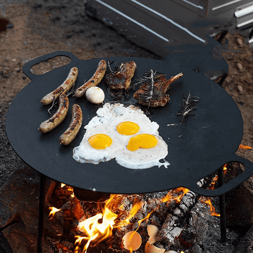 Naturehike Outdoor 5.3KG Large Baking Pan Camping Barbecue Picnic Cast Iron Cookware Frying Baking Uniform Heating Barbecue Tool