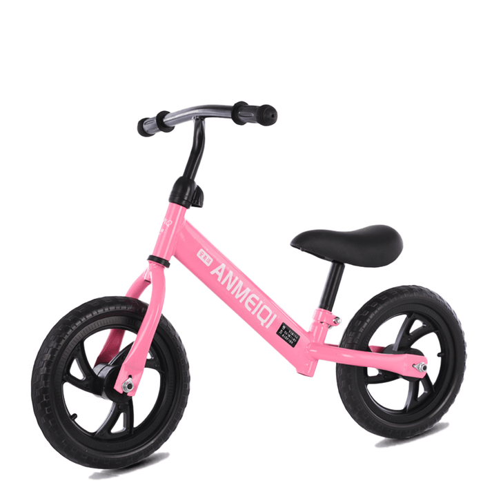 12Inch Kids No Pedal Non-Slip Safety Balance Bike for Aged 1-6 Children Toddler Bicycle with Foam Wheel Balance Training Toy Gift