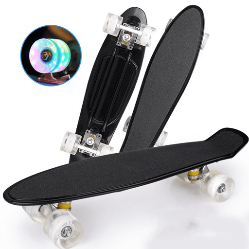 22 Inch Skateboard Mini Cruiser Board Fish Skate Board Adults Children Scooter Pastel Longboard Bearings Flash Wheel
