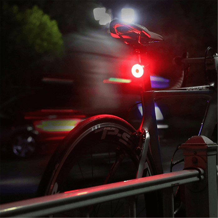 BIKIGHT COB LED Cycling Rear Warning Light 5 Modes USB Rechargeable Waterproof Bike Tail Light