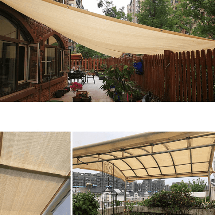 Sun Shade Net Sunscreen Waterproof Foldable Shade Coth Outdoor Top Canopy for Camping Garden Patio