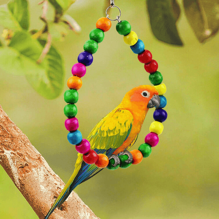 10 PCS Parrot Hanging Swing Bird Toy Harness Cage Ladder Parakeet Cockatiel Budgie Pet Supplies