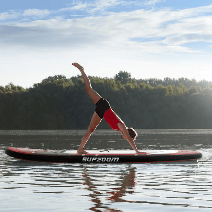 [US Direct] SUPZOOM Inflatable Surfing Paddle Board EVA Non-Slip Inflating Stand-Up Surfboard Light Weight Portable with Pump Paddle Bag Max Load 125Kg