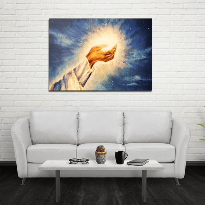 Miico Hand Painted Oil Paintings Light of Christ Wall Art Home Decoration Paintings