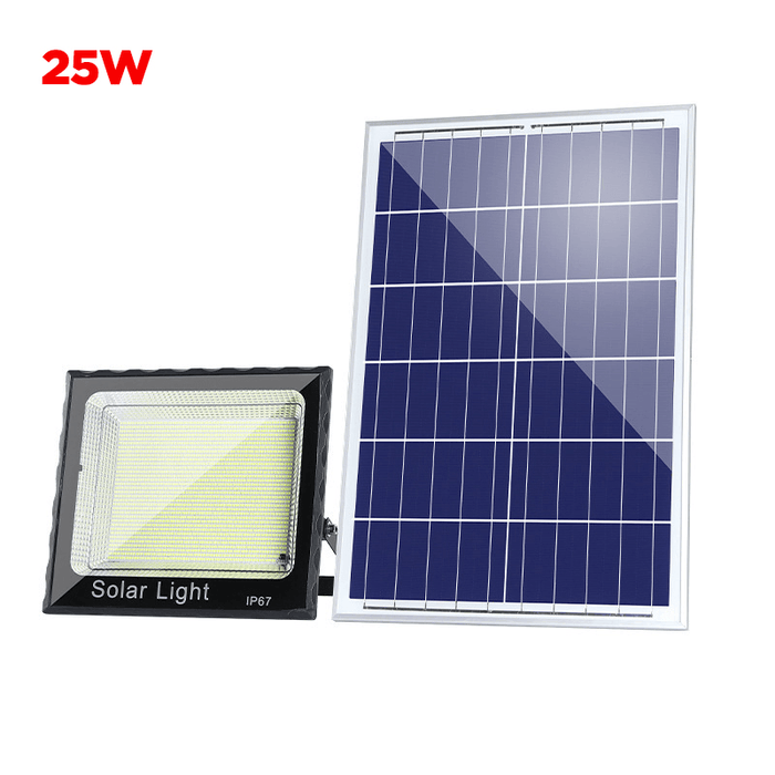 25/45W Solar Flood Light 3 Modes Adjustable Sunlight Spotlights IP67 Werproof 355/641 Leds Street Lamp with Control for Yard Garden Path Patio