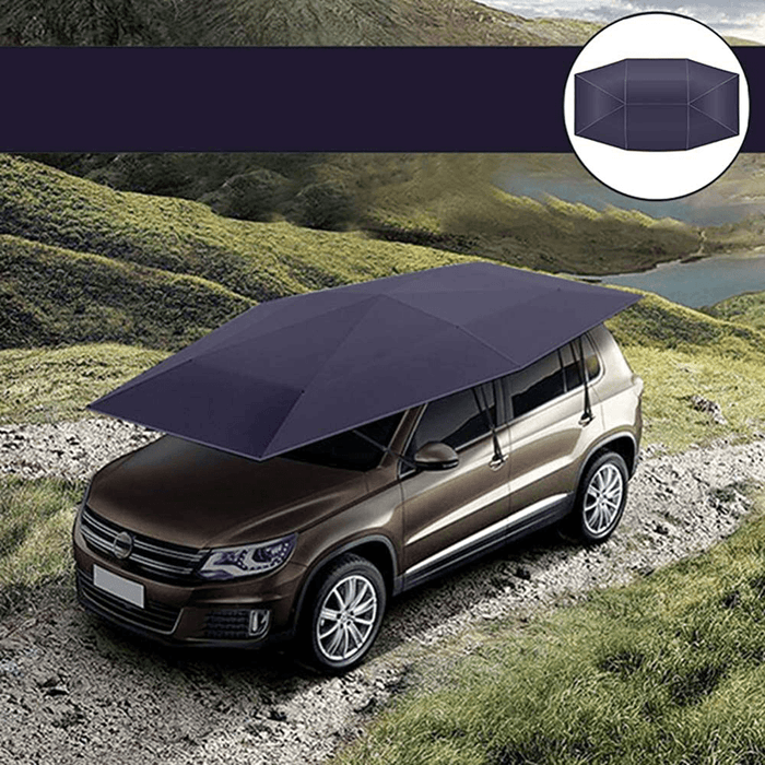 400X210Cm Rooftop Tent - UV Oxford Cloth Car Umbrella: Your Ultimate Waterproof Car Tent Sunshade & Movable Carport Canopy