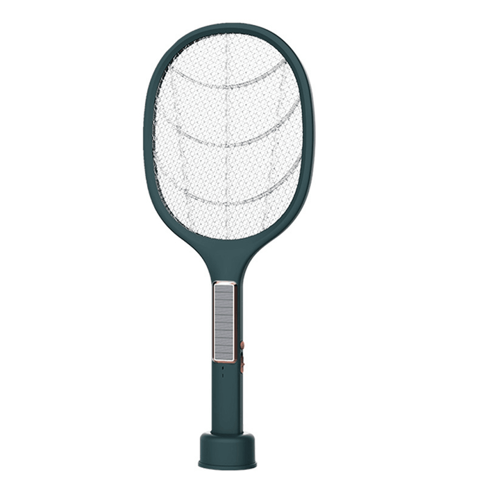 3000V 5W Electric Fly Swatter Usb/Solar Rechargeable Intelabe Bug Zapper with 3-Layer Safety Mesh