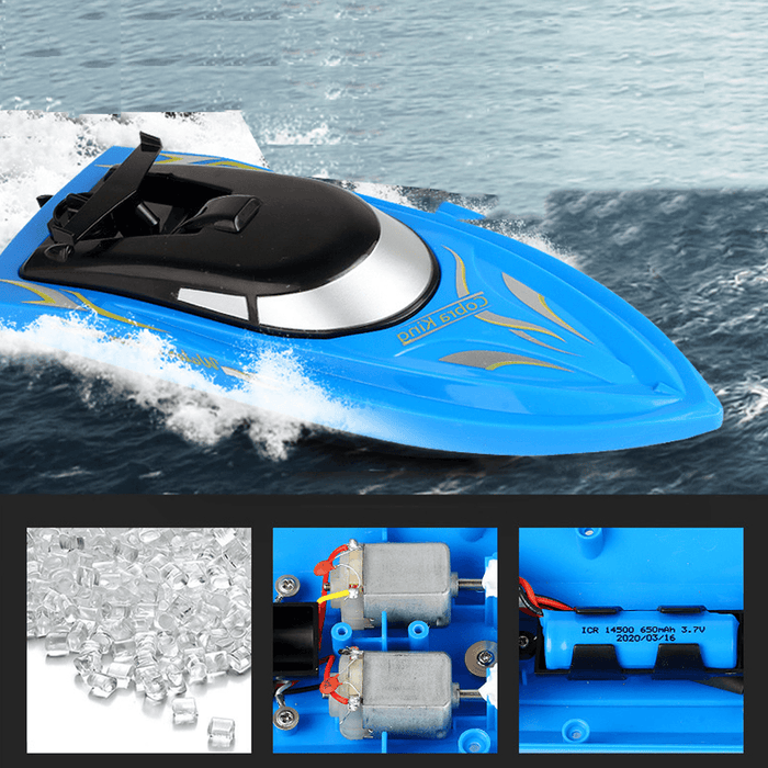 50M Long-Range RC Boat 10Km/H 2.4G High Speed Remote Control Racing Ship Water Speed Boat Model Toy Gifts for Children