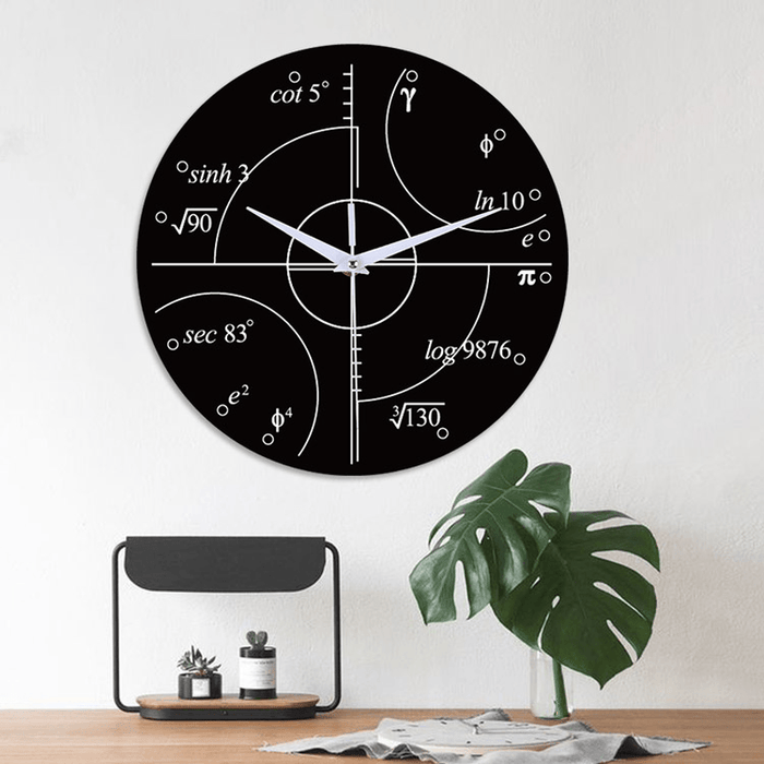 Emoyo ECY063 Creative Mathematics Wall Clock 3D Wall Clock for Home Office Decorations A