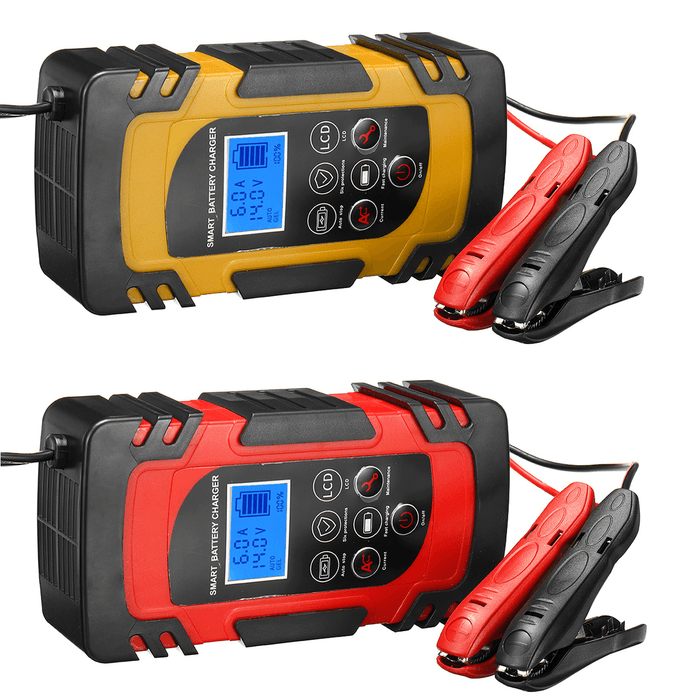 Smart Automatic 12V/24V 8A Car Battery Charger Motorcycle Repair Pulse Repair Activation