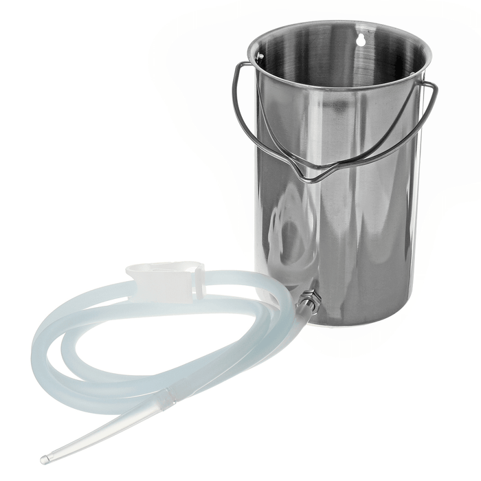 2L Non-Toxic Stainless Steel Enema Bucket Tools Kit Douche 2M Tube Reusable Medical Detox Enema Bucket