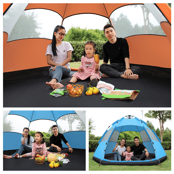 5-8 Person Portable Camping Tent Anti-Sun Waterproof Double Layer Fully Auto Outdoor Camping Tent