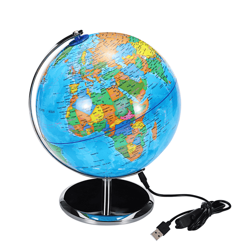 8Inch Stand Rotating World Globe Map Kids Toy School Student Educational Gift