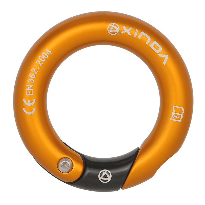 XINDA Outdoor 23KN Openable Connecting Ring 7075 Aluminium Multi Uniform Force Directional Gated Ring for Climbing