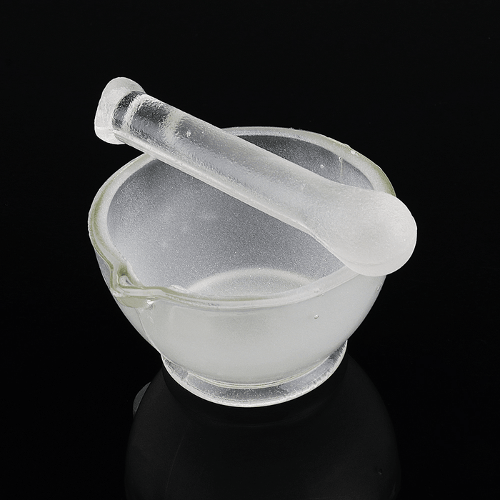 60Mm Footed Glass Mortar and Pestle Set Lab Grinder Experimental Grouting Bowl Tool