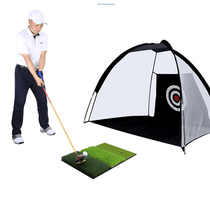 64*41CM 3-In-1 Golf Hitting Mat Multi-Function Tri-Turf Golf Practice Training for Chipping Practice Indoor/Outdoor Golf Training Tools