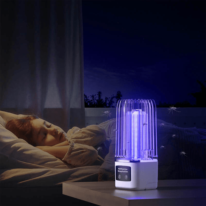 Ipree® 1200Mah 2-In-1 Mosquito Killer LED Night Light USB Rechargeable Silent Mosquito Trap Outdoor Camping Travel Home Use Night Light