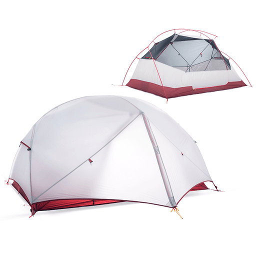 Outdoor 1-2 People Tent Nylon Waterproof Double Layer Sunshade Canopy Camping Hiking