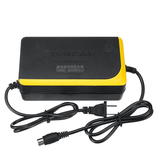 72V 3A Lithium Battery Charger for Electric Bicycle Skateboard E-Bike Scooter