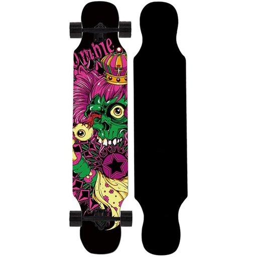 42" 8-Layers Maple Skateboard Dancing Board with Carbon Steel Bearing Street Road Kids Adult Longboard for Beginner Outdoor Hiking Sport