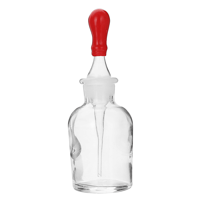 Clear Glass Dropper Dropping Reagent Storage Bottle Lab Glassware W/ Ground Glass Pipette 30-125Ml