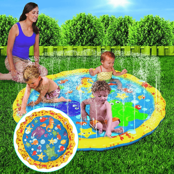 Inflatable Splash Water Mat Sprinkle Splash Play Mat Fun Summer Spray Toysinflatable Pad Outdoor Water Toys for Kids