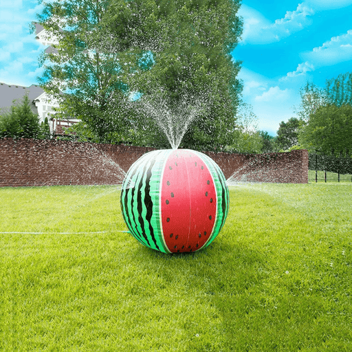 Inflatable PVC Water Spray Ball Watermelon Pattern Outdoor Beach Ball Lawn Water Play Entertainment Toys