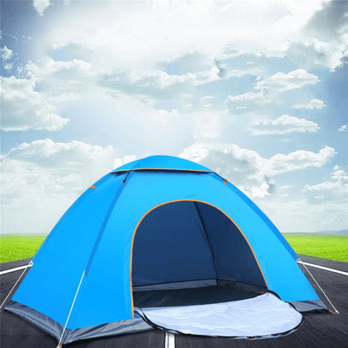 3-4 Person Automatic Camping Tent Double Door Tent Anti-Uv Sun Shade Canopy Outdoor Beach Hiking Fishing Tent 79 X 79 X 49 Inches