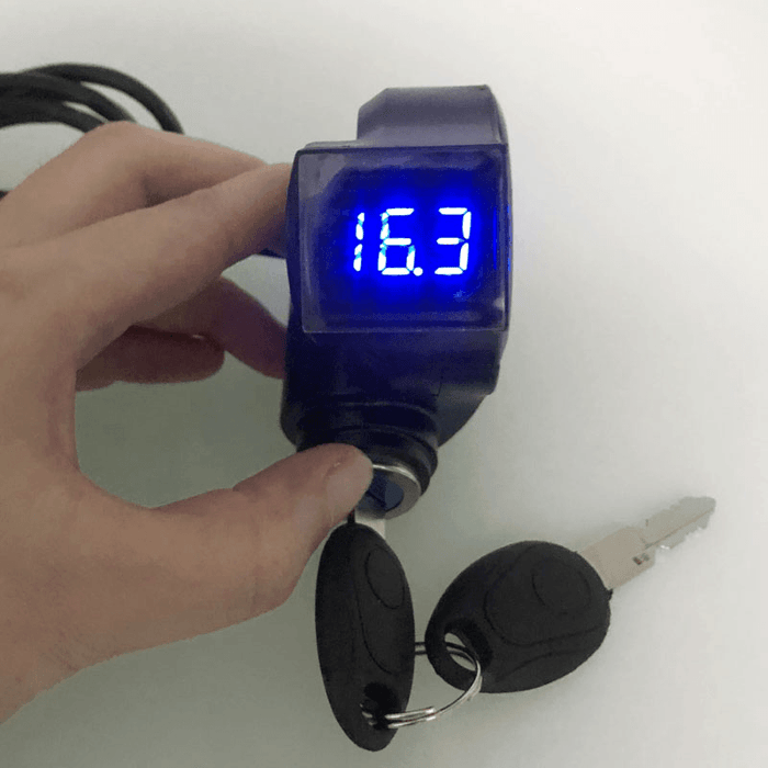 BOYUEDA Electric Bicycle Thumb Throttle Voltmeter Digital Battery Voltage Key Lock for Electric Bike/Scooter/Ebike