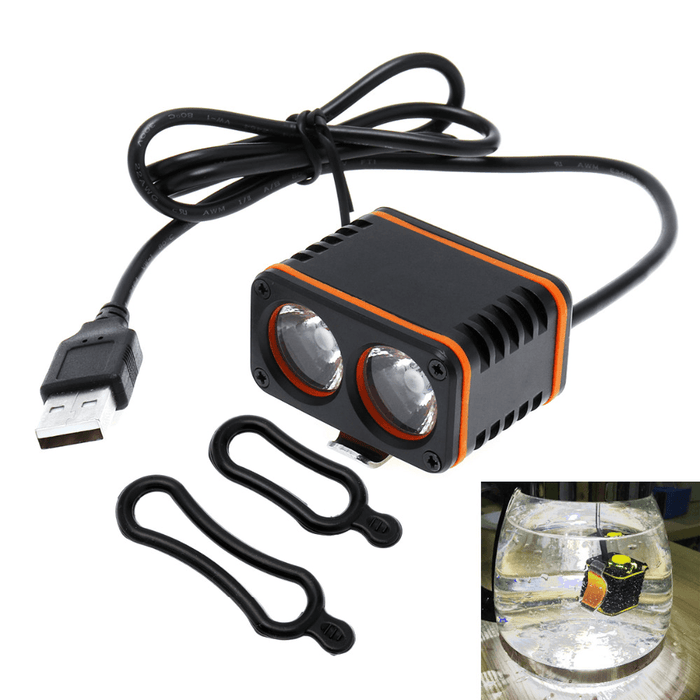 XANES 1200LM 2Xt6 LED 4-Mode Waterproof Bike Light Temperature Control Power Display No Batt