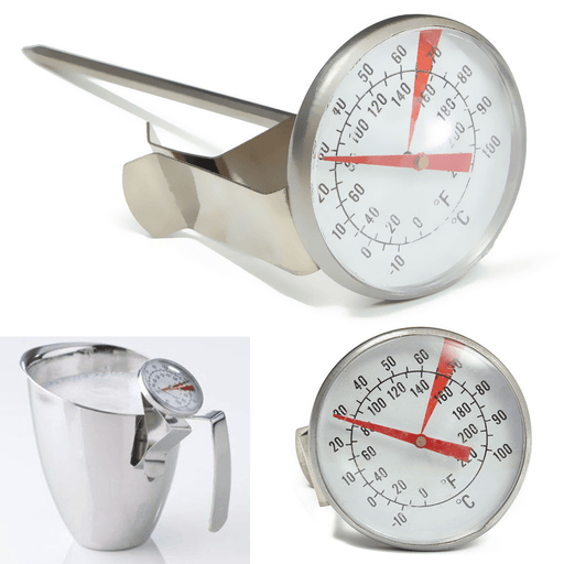 Stainless Steel Coffee Milk Frothing Candy Liqued Probe Thermometer Clip