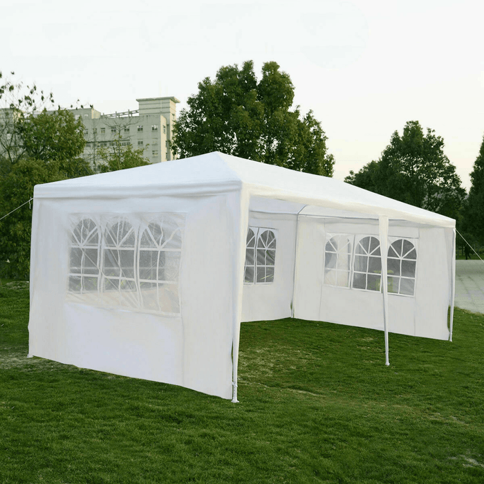 10X20Ft Canopy Side Wall 210D Waterproof Gazebo Shelter Shade with Windows Outdoor Easy Party Tent without Top