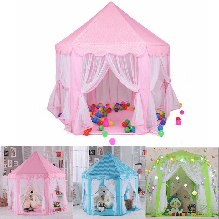 140X135Cm Kids Play Tent Playhouse Princess Castle Baby Children House Outdoor Toys for Girl