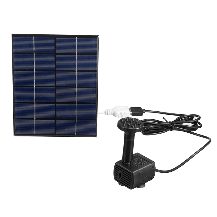 6V 5W Solar Panel Powered Water Fountain Pump Pool Pond Garden Water Sprinkler Sprayer