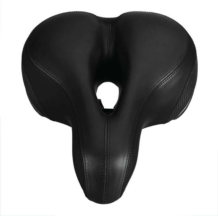 BIKIGHT Wide Bum Cycling Sprung Bike Saddle Bicycle Seat Gel Cushion Comfort Soft Saddles with Reflective Stripe