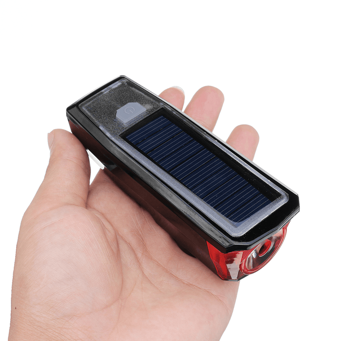 XANES BL03 750LM T6 LED 4 Modes 2000Mah Lithium Battery USB/ Solar Charging Power Bank Bike Front Light with 140Db Tweeter