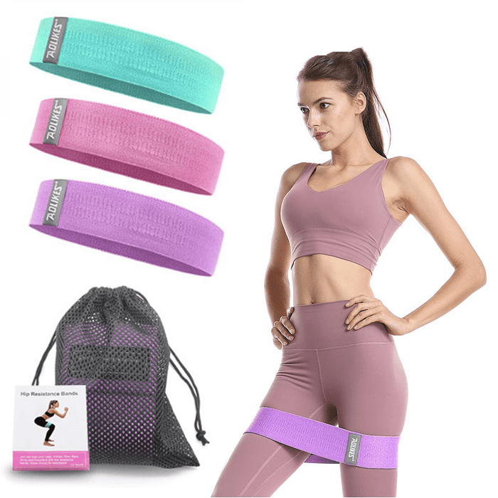 AOLIKES 3Pcs/Set Fitness Resistance Bands Expander Rubber Belt for Yoga Pilates Training Body Shaping 60/90/150LB