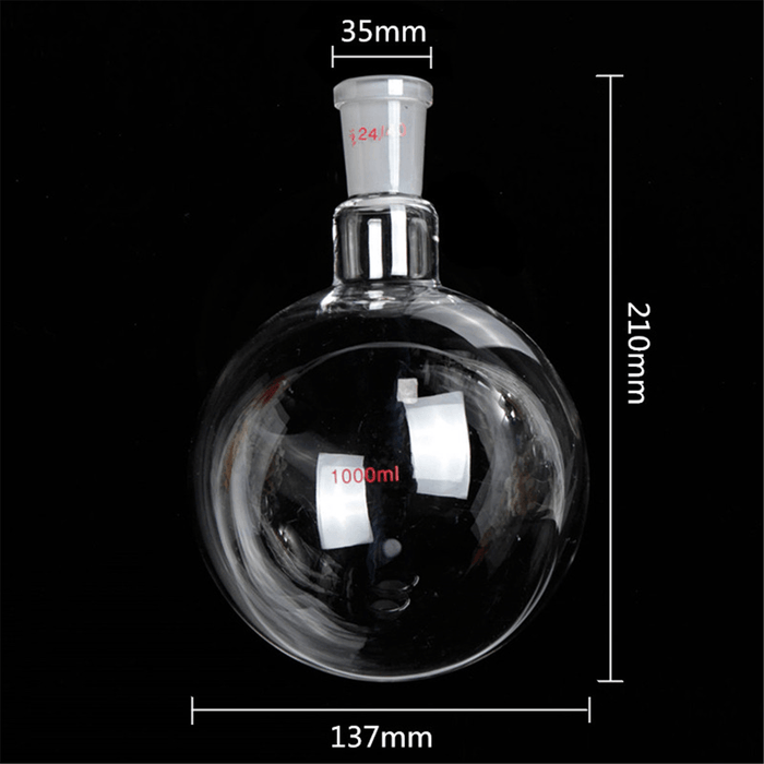 1000Ml 24/40 Distillation Glass Apparatus Vacuum Distill Kit Vigreux Column Laboratory Glassware Kit