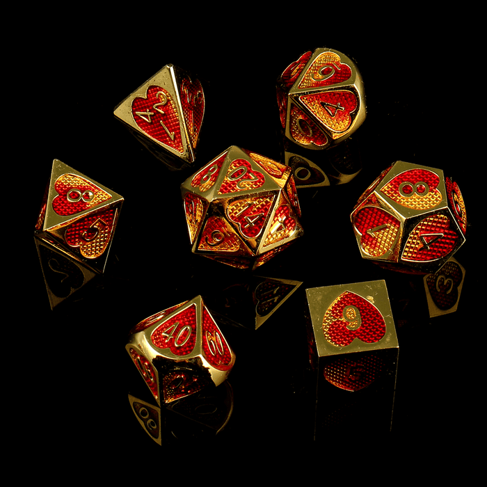 7Pcs Zinc Alloy Polyhedral Dices for Dungeons & Dragons D20 D12 D10 D8 D6 D4 Desktop Games