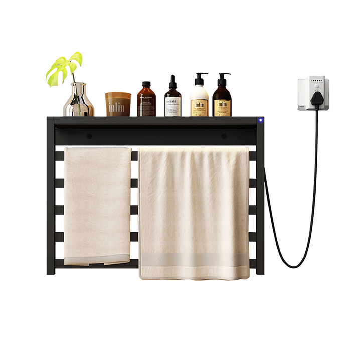 70W Intelligent Thermostatic Electric Heating Towel Shelf Rack Carbon Fiber Heating Household Towel Rack Warm Towel Shelf