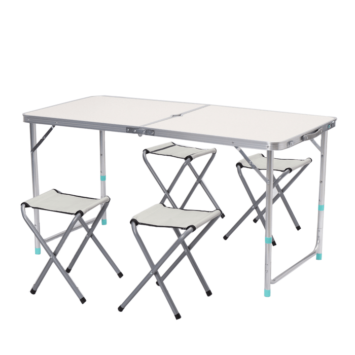 Foldable Chair and Desk Set Portable Aluminum Picnic Table and Chair Outdoor Night Market Stalls Supplies