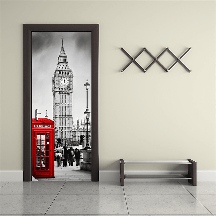 3D Art Door Wall Fridge Sticker Big Ben Decal Self Adhesive Mural Scenery Home Decor